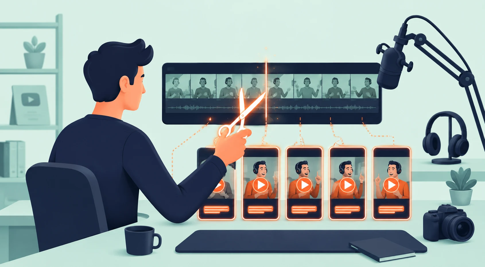 Ilustração sobre OpusClip: vale a pena assinar em 2026?